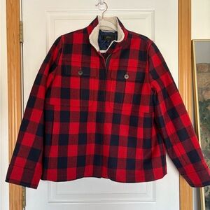 J. Crew - Wool Workwear Jacket with Sherpa Lining in Buffalo Check